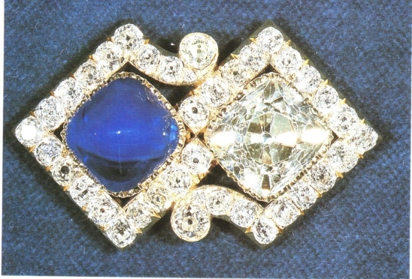 Russian sapphire brooch