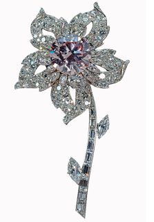 Williamson pink diamond brooch