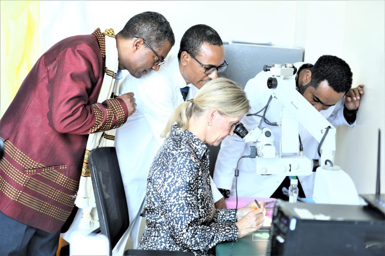 The Duchess of Edinburgh at Hawassa Tertiary Eye Care.