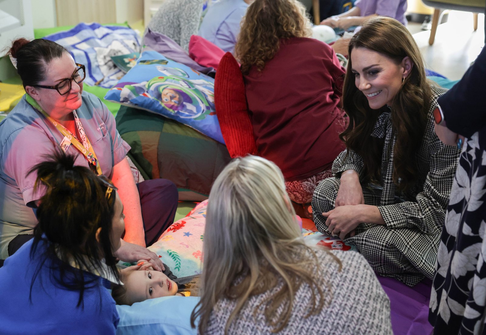 The Princess of Wales during a will visit to Tŷ Hafan