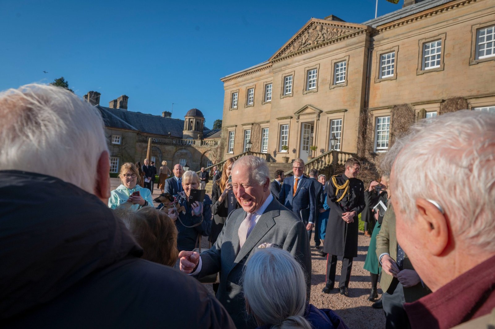 His Majesty spoke to the crowds at Dumfries House. (The King's Foundation)