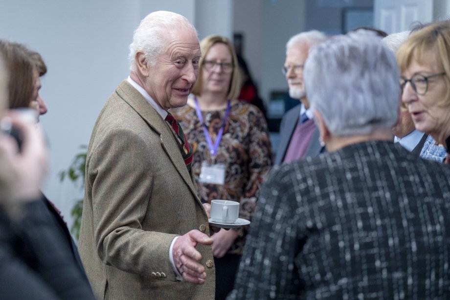 King Charles met representatives from local charities.