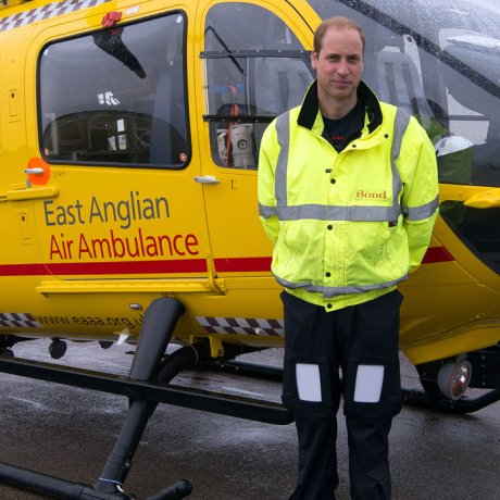 Prince of Wales searched with the East Anglia Air Ambulance. (Royal Family