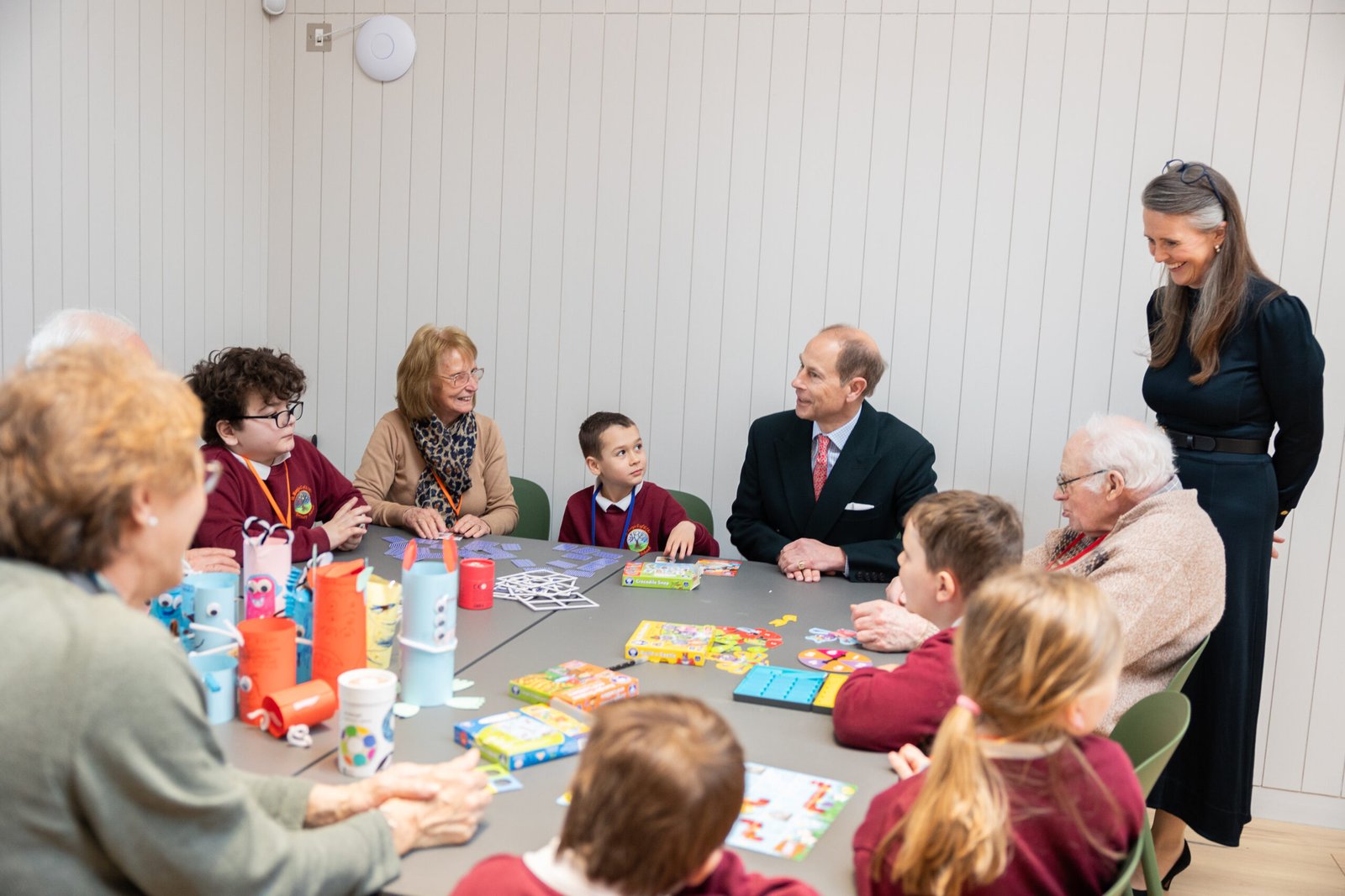 The Prince met local primary school children. (Stefanie Calleja-Gera)