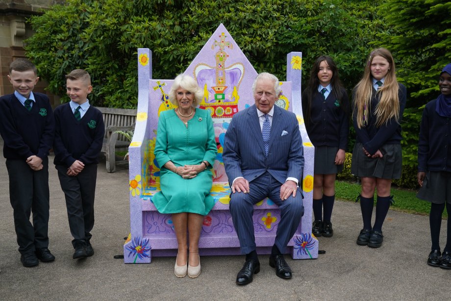 Charles and Camilla during a visit to Northern Ireland in 2023. (Royal Family)