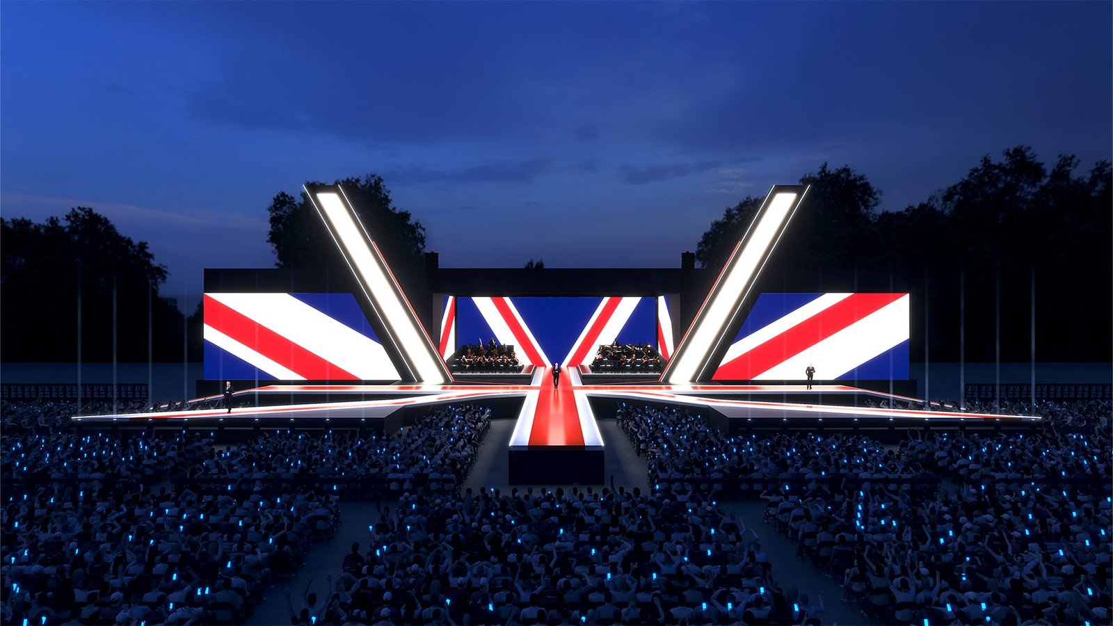 The location for the VE Day concert. (BBC)