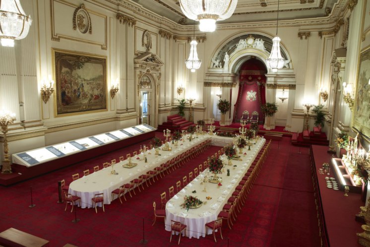 The set up for a State Banquet in the Ballroom - Royal Collection Trust/Her Majesty Queen Elizabeth II, 2015 