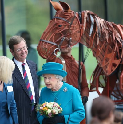 The Queen and the Duke of Edinburgh leaving  the new School of Veterinary Medicine at the University of Surrey. Picture by Stephen Lock / i-Images
