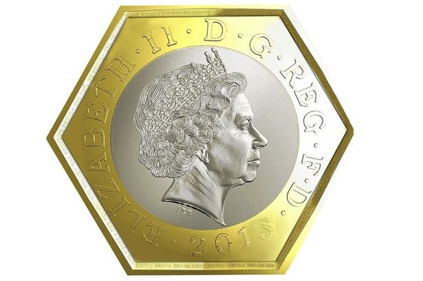 What it is thought the 60p Diamond Jubilee coin would have looked like, from descriptions. 