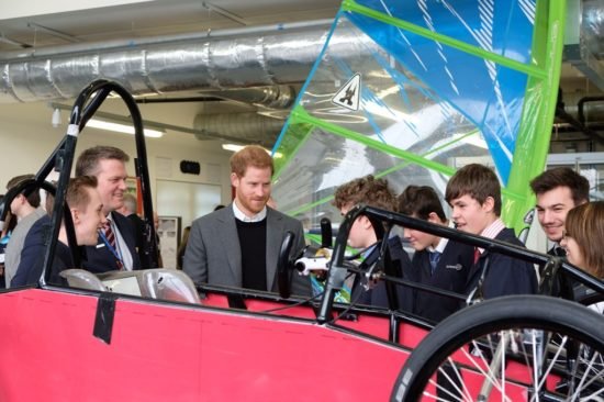 prince harry visits silverstone