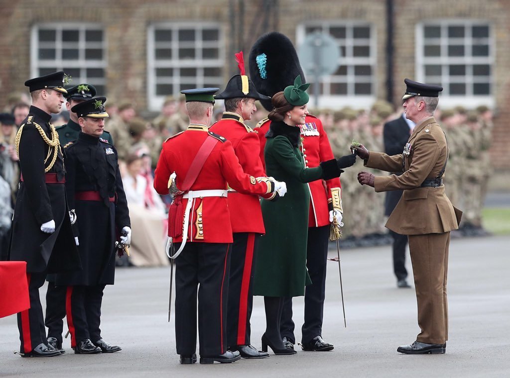 The Duke and Duchess of Cambridge attended the Irish Guards' traditional St Patrick's Day parade (Kensington Palace)