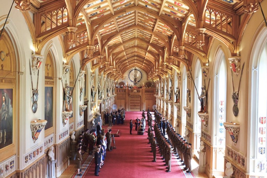 The Queen presents new standard to the Royal Tank Regiment at Windsor ...