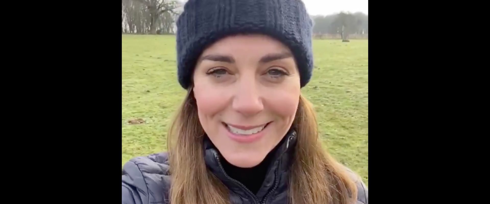 The Duchess of Cambridge recorded a video outdoors