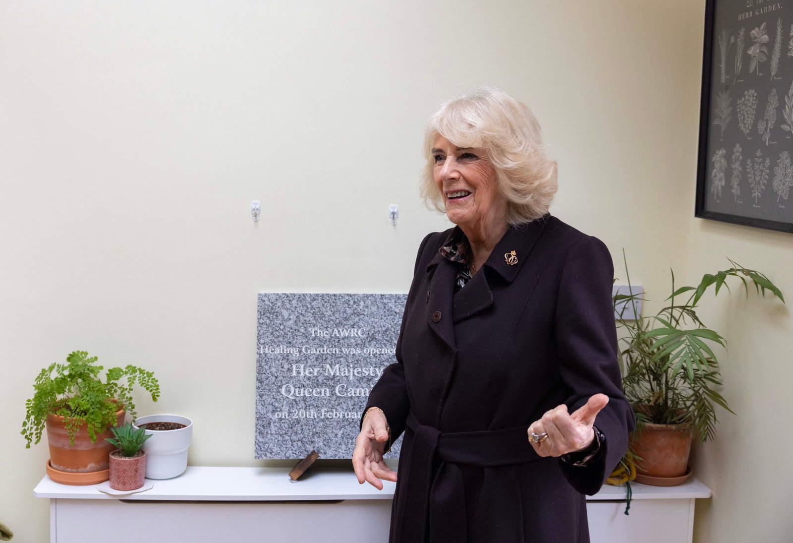 Camilla wearing the 1902 Coronation brooch. (Asian Women’s Resource Centre)