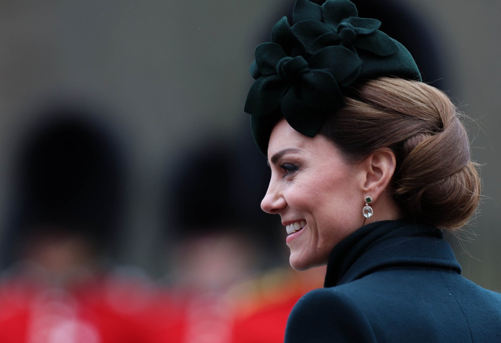 The Princess of Wales wearing the Kiki McDonough Green Tourmaline earrings.