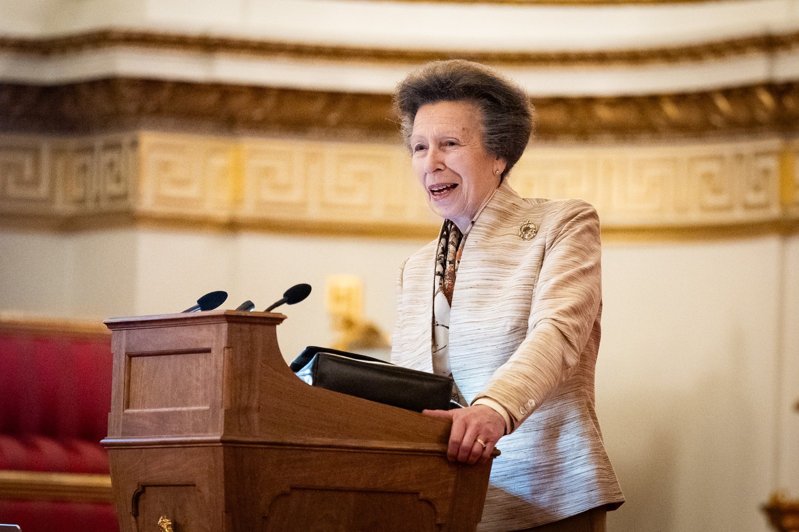 Princess Anne gives a speech during a reception at Buckingham Place, London, to bring together charities and organisations that Anne is closely associated with to discuss key topics including the challenges facing the sector, public trust in charities and the opportunities and risks presented by new technologies. Picture date: Thursday June 5, 2025.