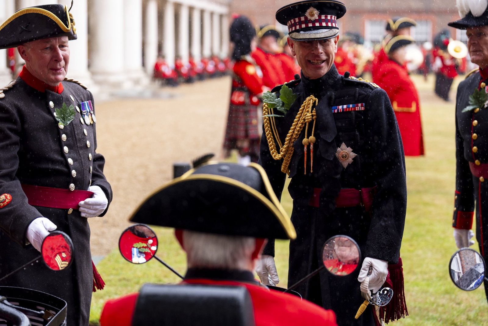 The Duke spoke to Chelsea Pensioners. (Royal Family)