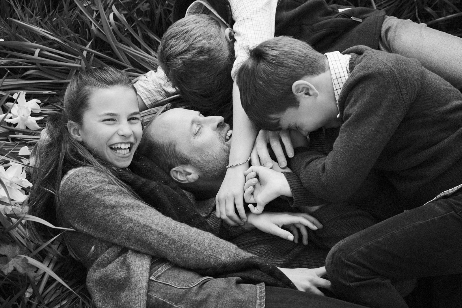 The Prince of Wales and his three children in a photograph to mark Father's Day. (Kensington Palace)
