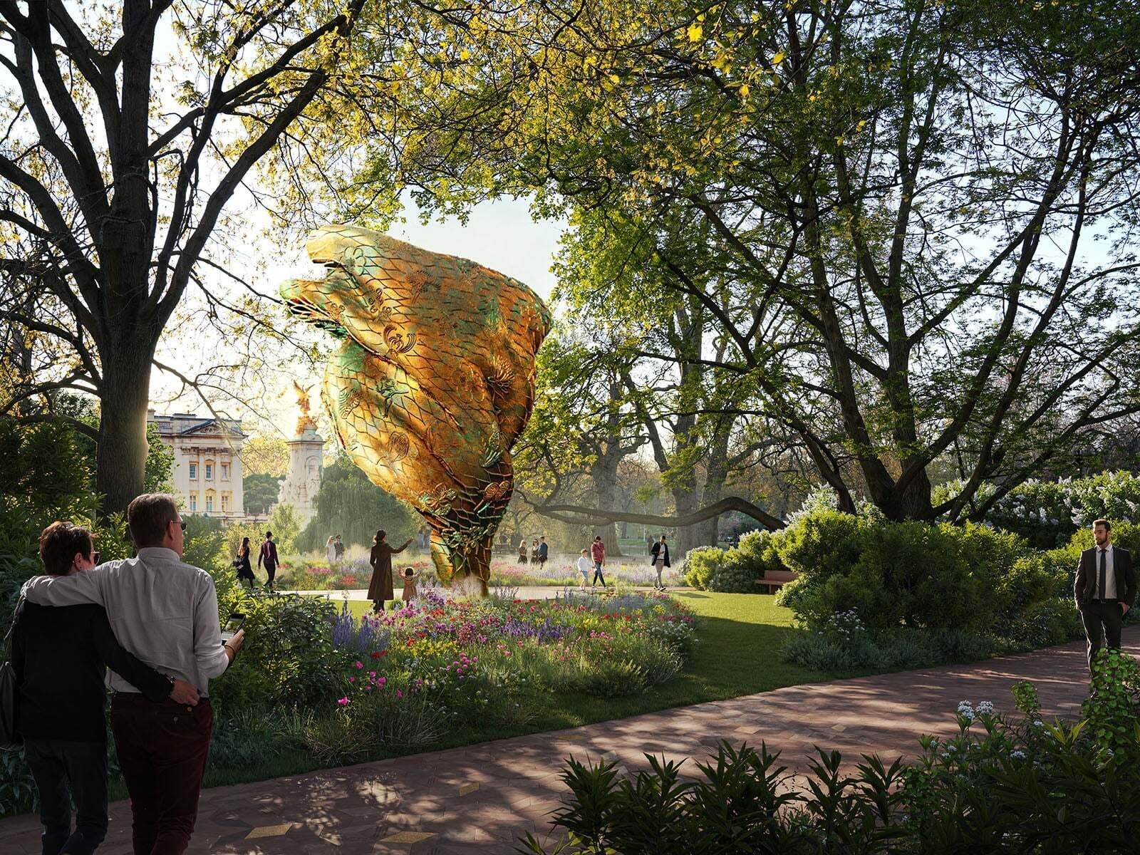 The national memorial will include gardens and paths.