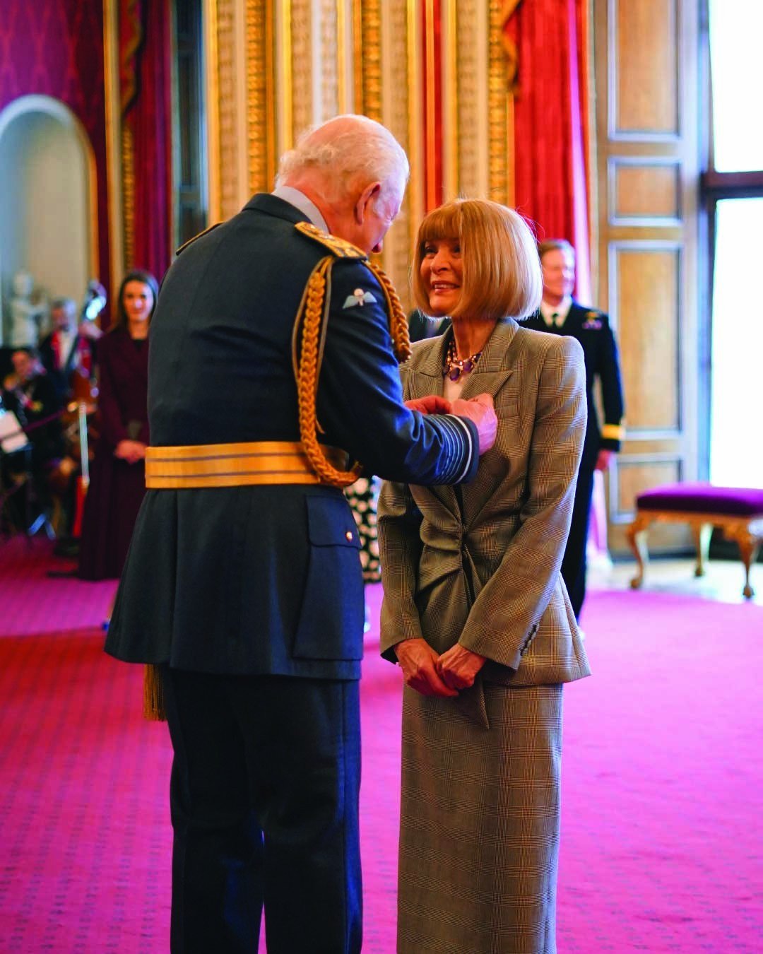 Anna Wintour was presented with the Order of the Companions of Honour for Services to Fashion. (Royal Family)