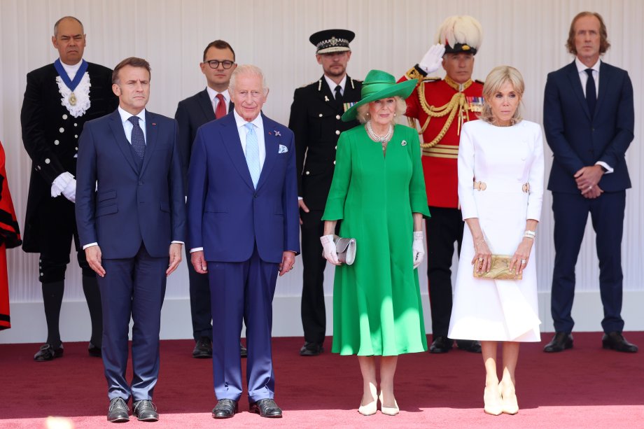 Charles and Camilla with the President and First Lady of France. (Royal Family)