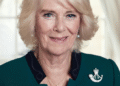 Camilla wearing her rifles brooch