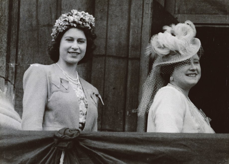 The then-Princess Elizabeth on VJ Day. (Royal Family)