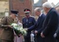 Duke of Kent and German President lay wreaths at Coventry Cathedral ruins