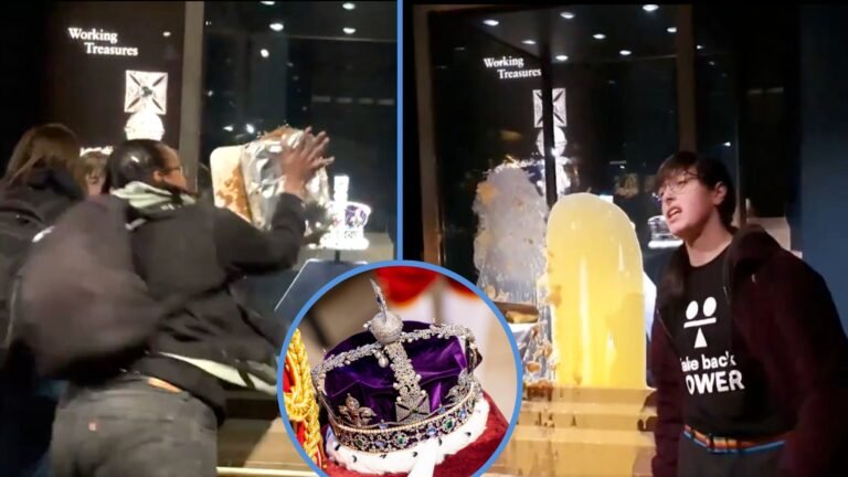 Imperial State Crown attacked with dessert at Tower of London