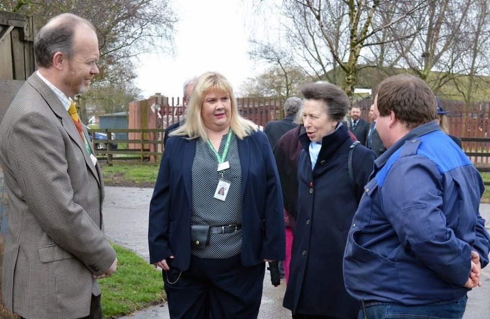 HRH The Princess Royal at HMP North Sea Camp, Lincolnshire (photo by The Butler Trust)