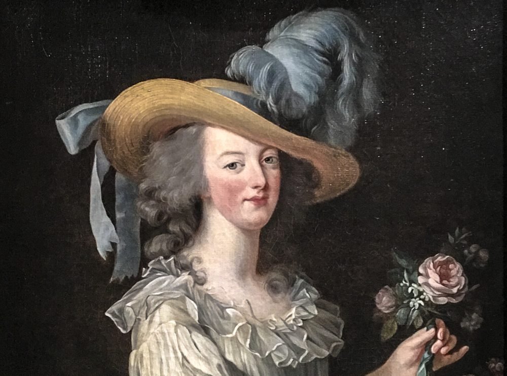 Marie Antoinette - the maligned Queen of France and victim of the French Revolution. Portrait by Elisabeth Louise Vigée Le Brun - cropped.