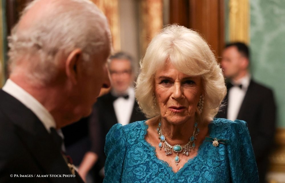 King Charles III and Queen Camilla at the State Banquet at the Palazzo Quirinale in Rome, on the third day of the four day state visit to Italy