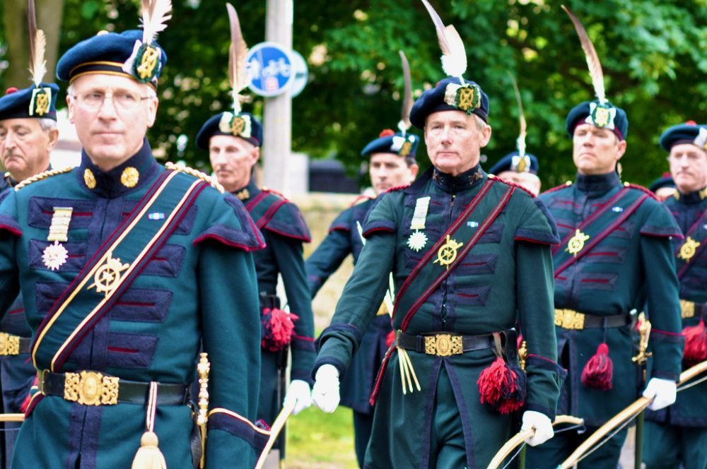 the royal company of archers was originally a bodyguard; today they help out at scottish garden parties (dorkymom)