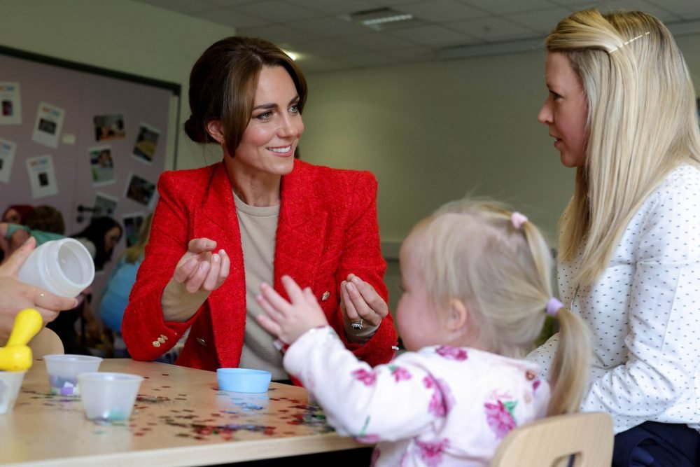 27/09/2023. Sittingbourne, UK. The Princess of Wales joins a family portage session at a local specialist centre in Sittingbourne, Kent to highlight the importance of supporting children with special educational needs and disabilities and their families. The session was run by the Kent Portage Team. Picture by Andrew Parsons / Kensington Palace