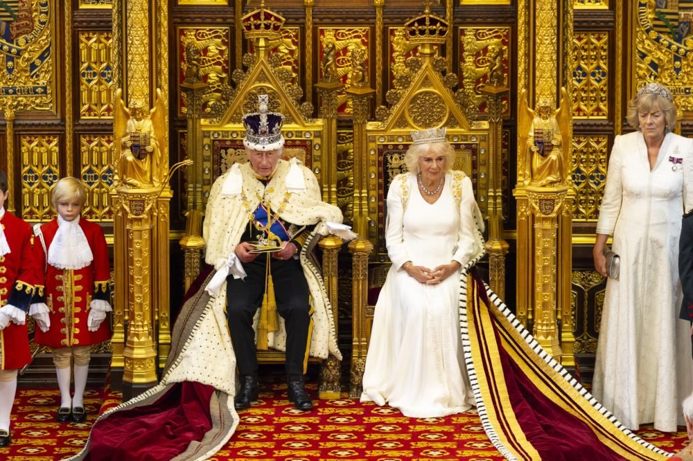 Charles and Camilla attending the State Opening of Parliament.