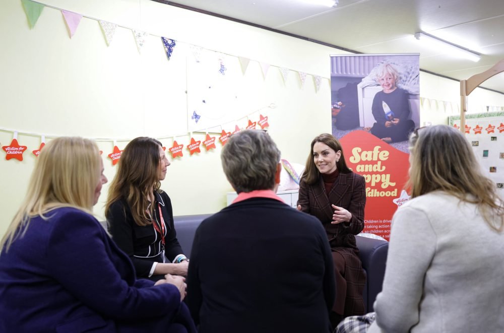 11/02/2025. Wilmslow, UK. The Princess of Wales, Patron, Action for Children, during a visit to the Mother and Baby Unit (MBU) inside HMP Styal to highlight the importance of strong, loving and consistent mother and baby relationships to a child’s development, even in the most challenging of environments. The Princess met staff and former residents to hear about the support provided including high quality nursery provision, targeted interventions and parenting support for the on-site mothers. Her Royal Highness then visited the on-site nursery to see where babies and children living on site can learn and play. The Princess also met a group of current prisoners on the MBU and heard about how the charity is supporting them and their babies. Picture by Andrew Parsons / Kensington Palace