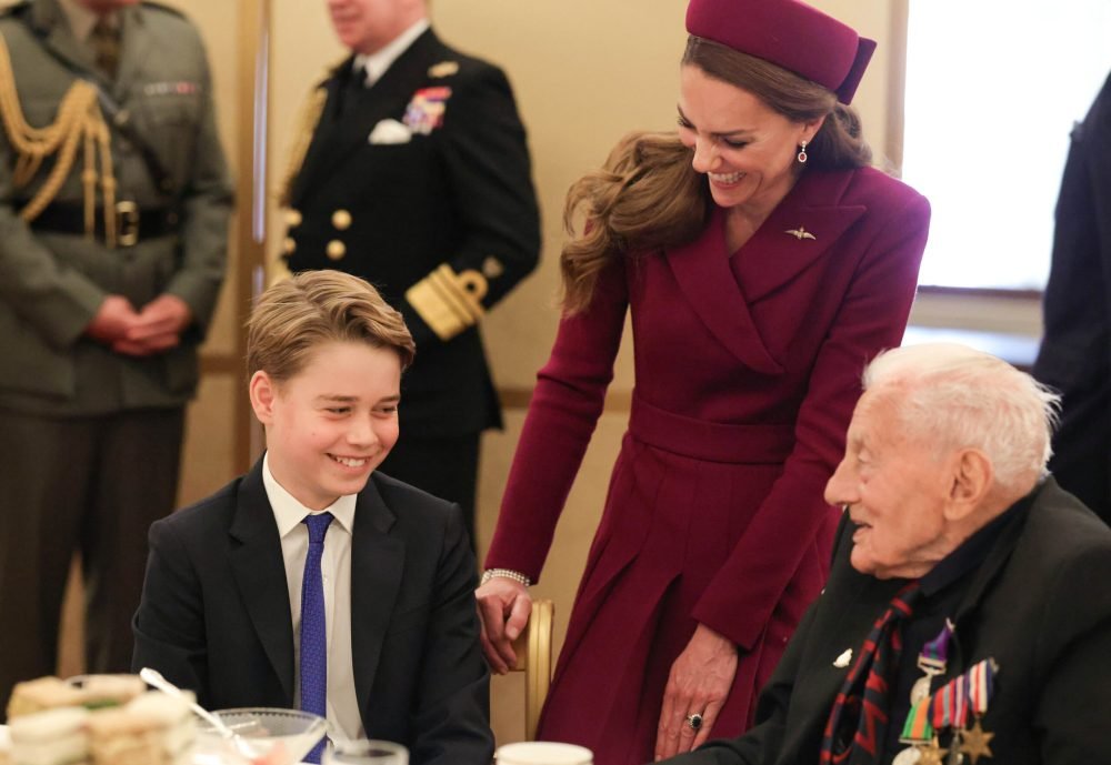 05/05/2025. London, UK. The Prince and Princess of Wales attend a tea party hosted by The King, Patron of the Royal British Legion, and The Queen for veterans and members of the Second World War generation. Picture by Andrew Parsons / Kensington Palace