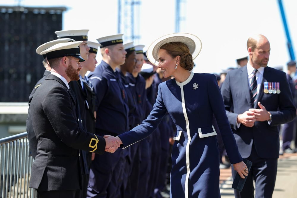 22/05/2025. Glasgow, UK. The Prince of Wales and The Princess of Wales, Sponsor HMS Glasgow, attend the ship’s naming ceremony at the BAE Systems’ shipyard in Scotstoun, Glasgow. Picture by Andrew Parsons / Kensington Palace