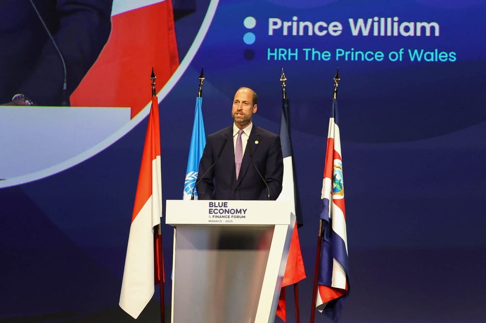 08/06/2025. Monaco. The Prince of Wales Attends the Blue Economy and Finance Forum. The Prince of Wales, Founder and President of The Earthshot Prize, during the Blue Economy and Finance Forum (BEFF) at the Grimaldi Forum in Monaco. The Prince delivered a speech at the Heads of State and Government session and met Finalists, Winners and key partners of The Earthshot Prize. Picture by Andrew Parsons / Kensington Palace