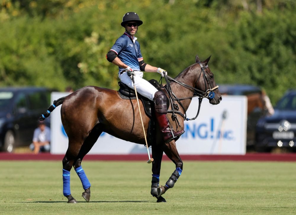 11/07/2025. Windsor, UK. The Prince of Wales takes part in the Out-Sourcing Inc. Royal Charity Polo Cup 2025 at the Guards Polo Club in Windsor. This is the 14th time that His Royal Highness has played in this polo match. The funds raised by the match will be distributed across ten charities and causes supported by The Prince and Princess of Wales, helping them to carry out the vital work that they do. Picture by Andrew Parsons / Kensington Palace