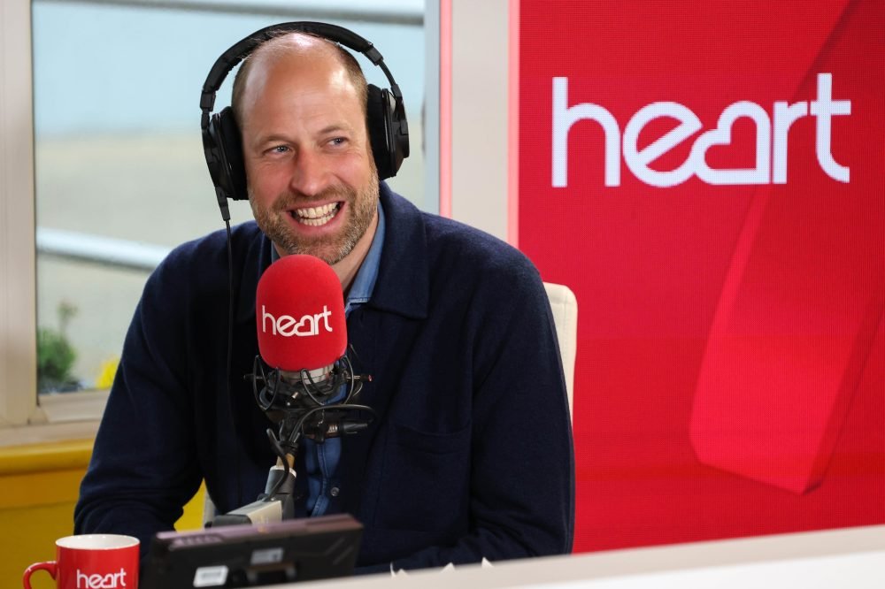 The Duke of Cornwall appears on the Heart Breakfast radio show with Amanda Holden and Jamie Theakston whilst visiting St Mary’s, Isles of Scilly. (Andrew Parsons / Kensington Palace)