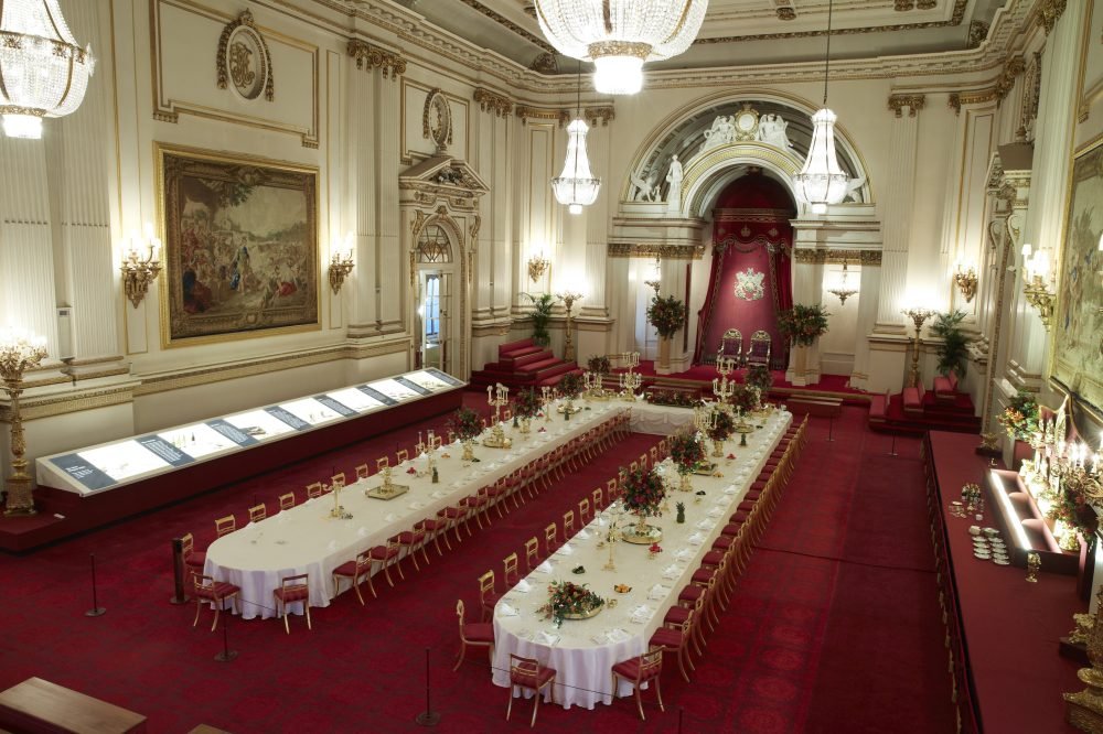 The set up for a State Banquet in the Ballroom. (Royal Collection Trust/Her Majesty Queen Elizabeth II, 2015)