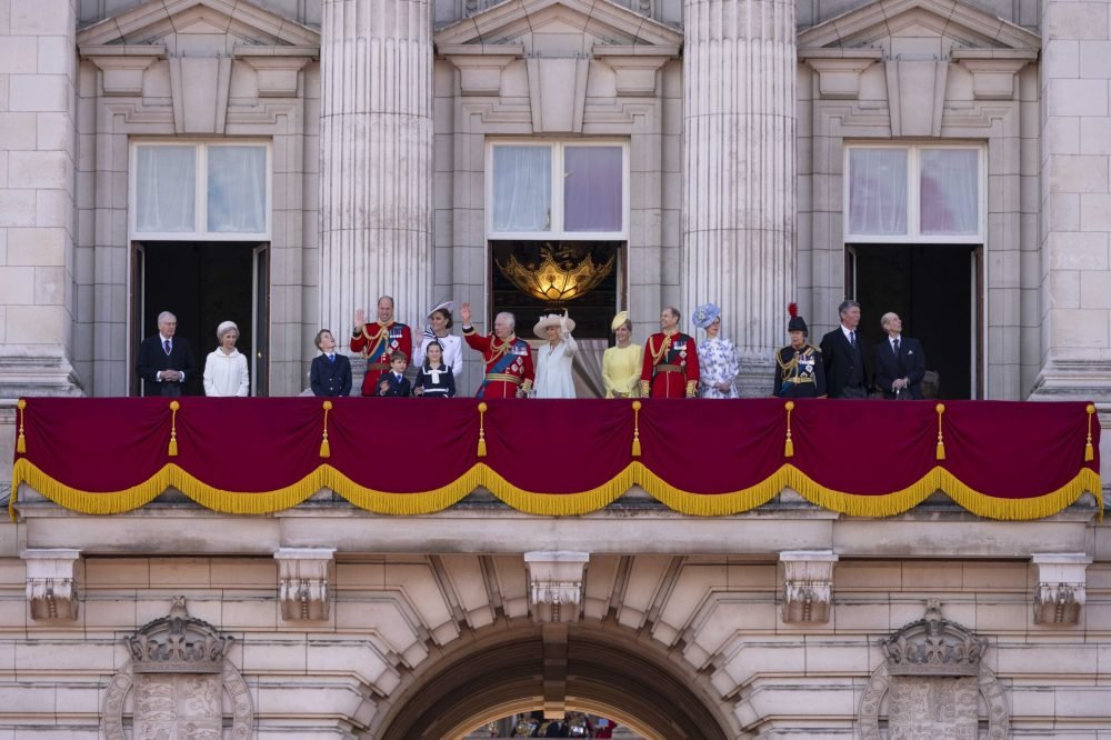 The Royal Family on the baclony of Buckingham Palace for The King's Birthday Parade, Trooping the Colour (Defence Images)