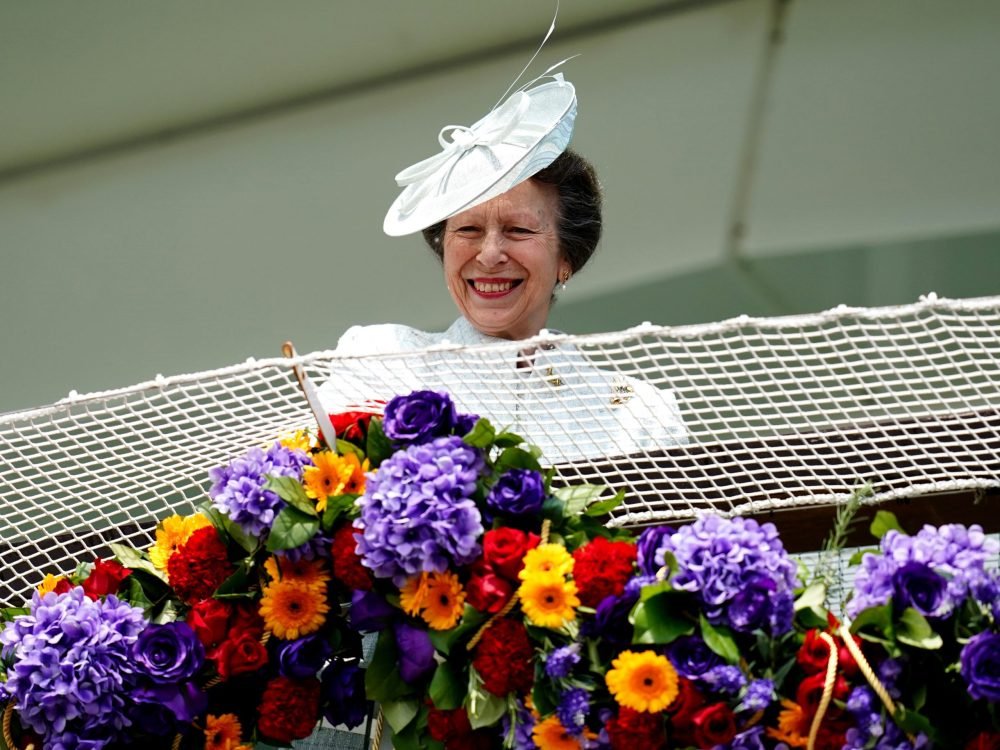 Princess Anne attends Epsom Day. (Royal Family).