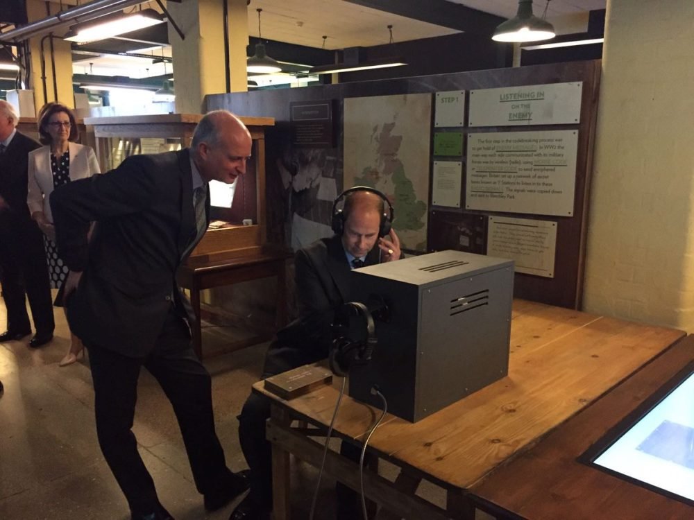 The Earl of Wessex visited Bletchley Park, the site of WWII code-breaking (Royal Family)