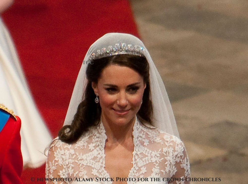 Catherine Middleton wore a Cartier piece on loan from The Queen for her wedding day