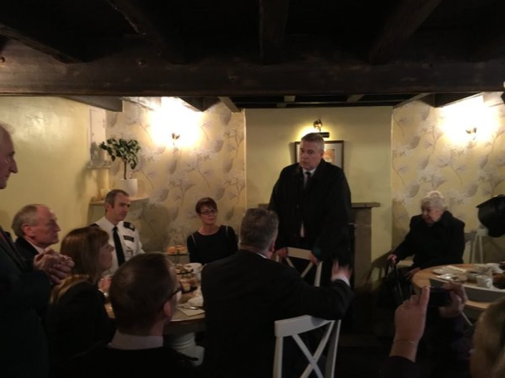 The Duke of York visited a local eatery to meet with those affected and hear their stories. (Duke of York Twitter)