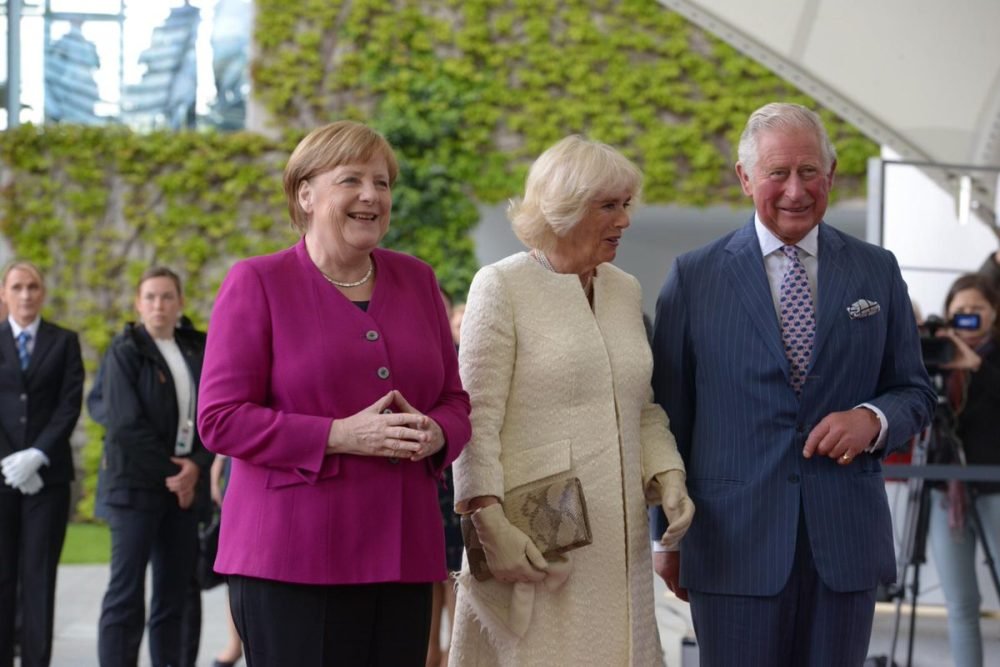 prince charles and camilla meet angela merkel in berlin (uk in germany)