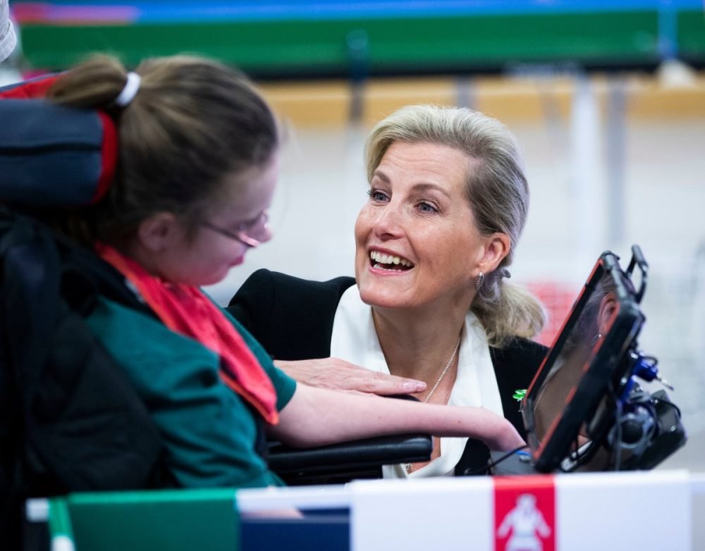 Sophie meets students and staff at the Speech and Language Department @RoyalFamily Instagram