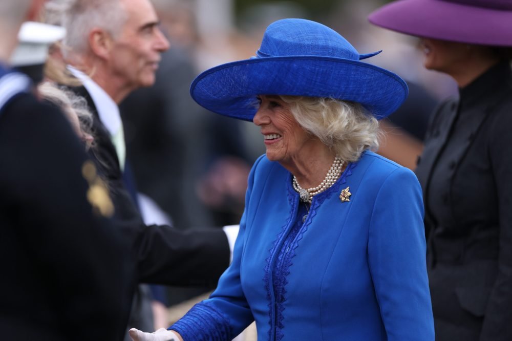 Pictured: Her Majesty The Queen, seen here meeting military personnel after a musical performance held on the East Lawn of Windsor Castle. 

On Wednesday 17 September, 200 military musicians performed a rendition of Beating Retreat on the East Lawn of Windsor Castle, watched by spectators including UK and US military personnel and their families. 

Beating Retreat is a military spectacle and ceremony which originated in the early years of organised warfare and symbolises the end of the day when camp gates were closed and ceremonial flags were lowered.

The ceremony takes place on Horse Guards Parade every year in June, when the salute is taken by a member of the Royal Family.

Their Majesties The King and Queen greeted the President of the United States of America President Donald J. Trump and First Lady Mrs Melania Trump with a full ceremonial welcome at the start of their state visit to the United Kingdom.
 
The scale and spectacle of the military ceremonial is unprecedented. It is the largest military ceremonial welcome for a state visit to the UK in living memory.

In total, around 120 horses and 1,300 members of the British military were involved in the ceremonial welcome at Windsor Castle, with 160 personnel from the Royal Marines and Royal Navy, 1,000 from the British Army and 140 from the Royal Air Force.